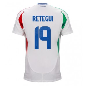 Fotbalové Dres Itálie Mateo Retegui #19 Venkovní Oblečení ME 2024 Krátký Rukáv